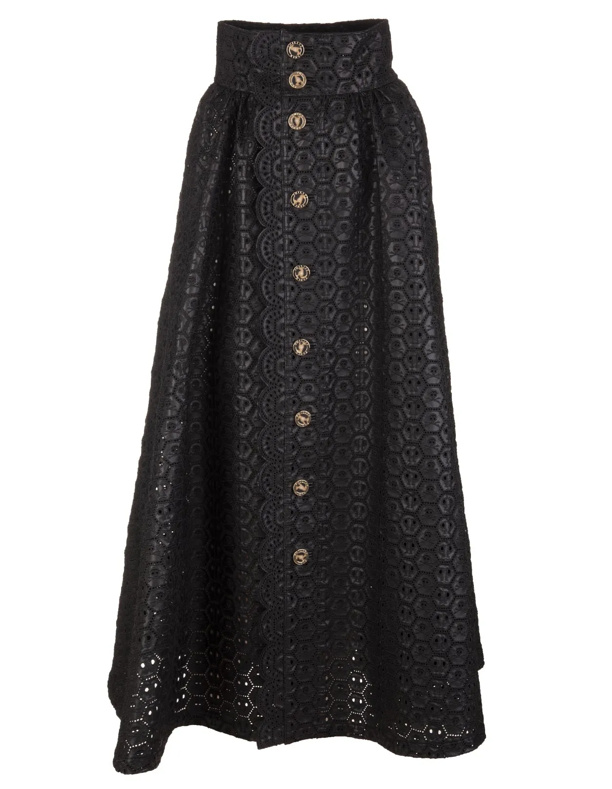 Philipp Plein Monogram Patterned Maxi Skirt