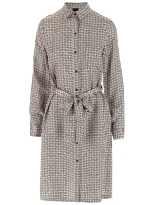 Pinko Allover Logo Printed Shirt Dress