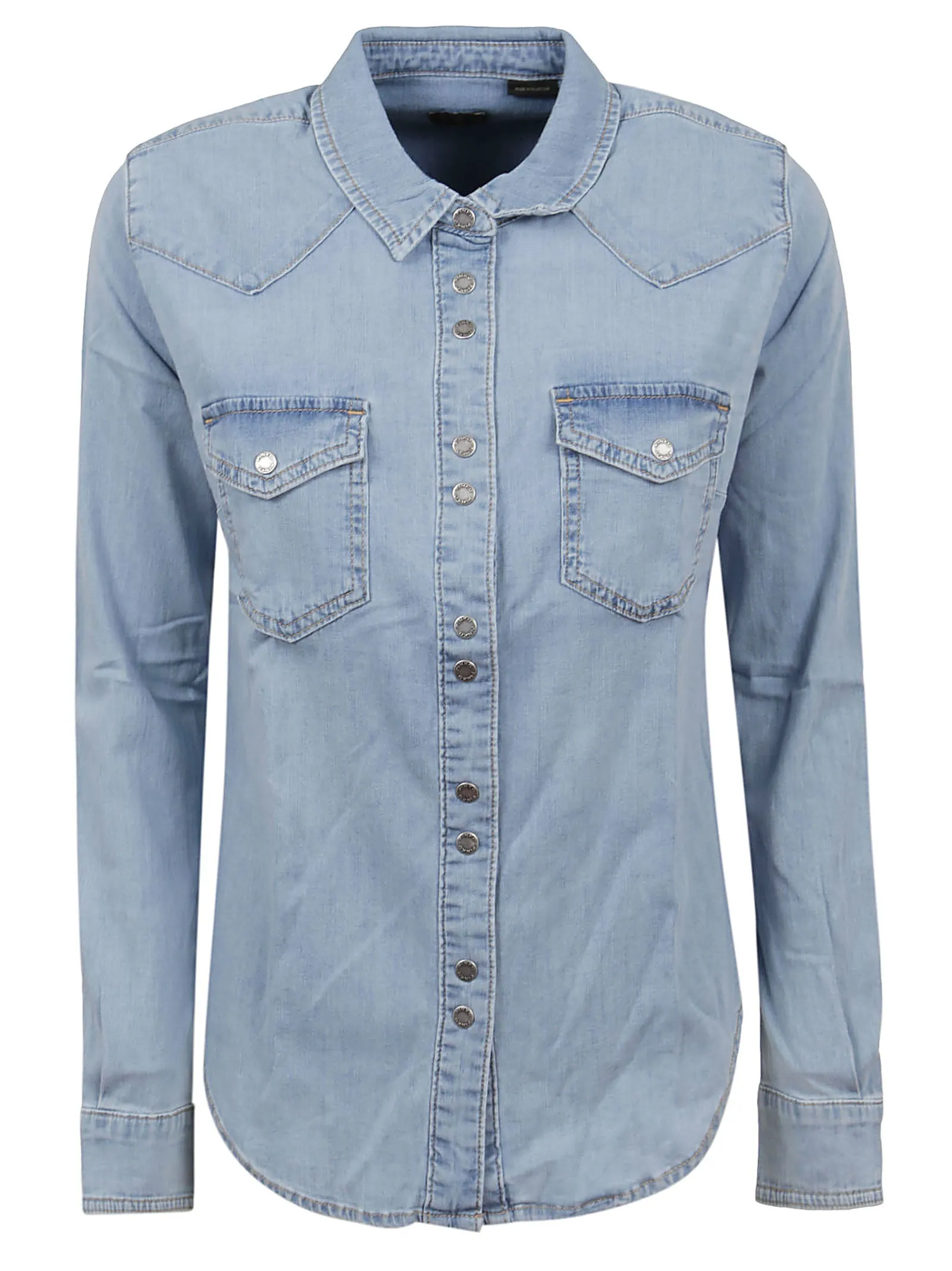 Pinko Buttoned Long Sleeved Denim Shirt