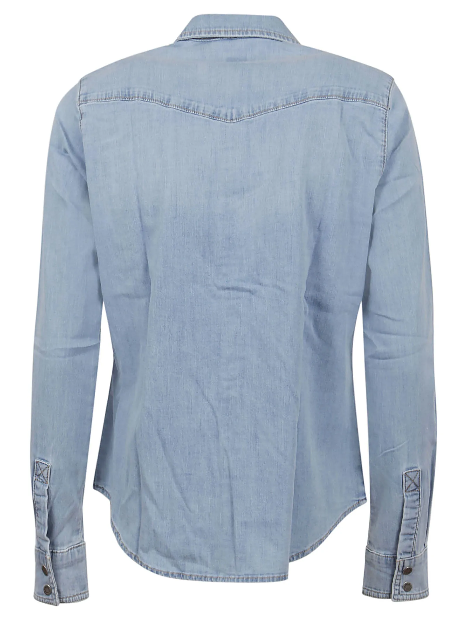 Pinko Buttoned Long Sleeved Denim Shirt