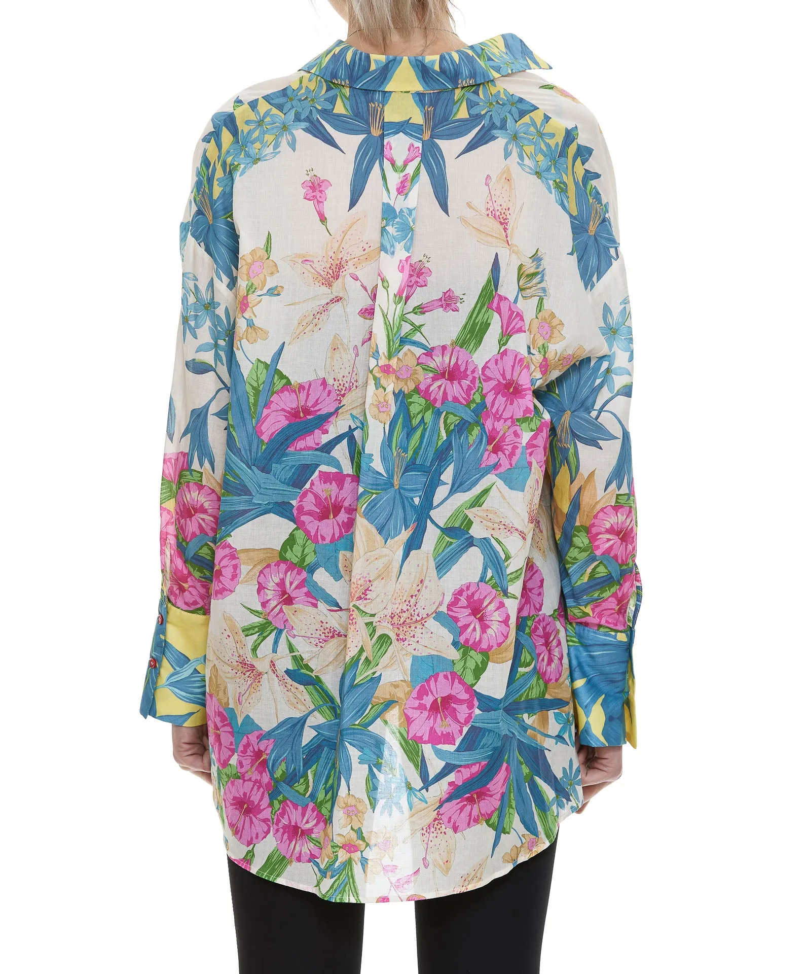 Pinko Floral Printed Long-Sleeved Shirt