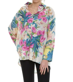 Pinko Floral Printed Long-Sleeved Shirt