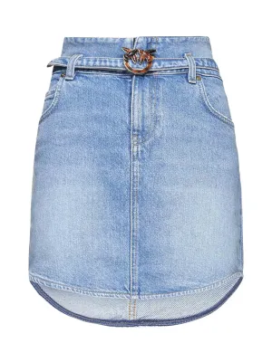 Pinko High Waist Denim Skirt