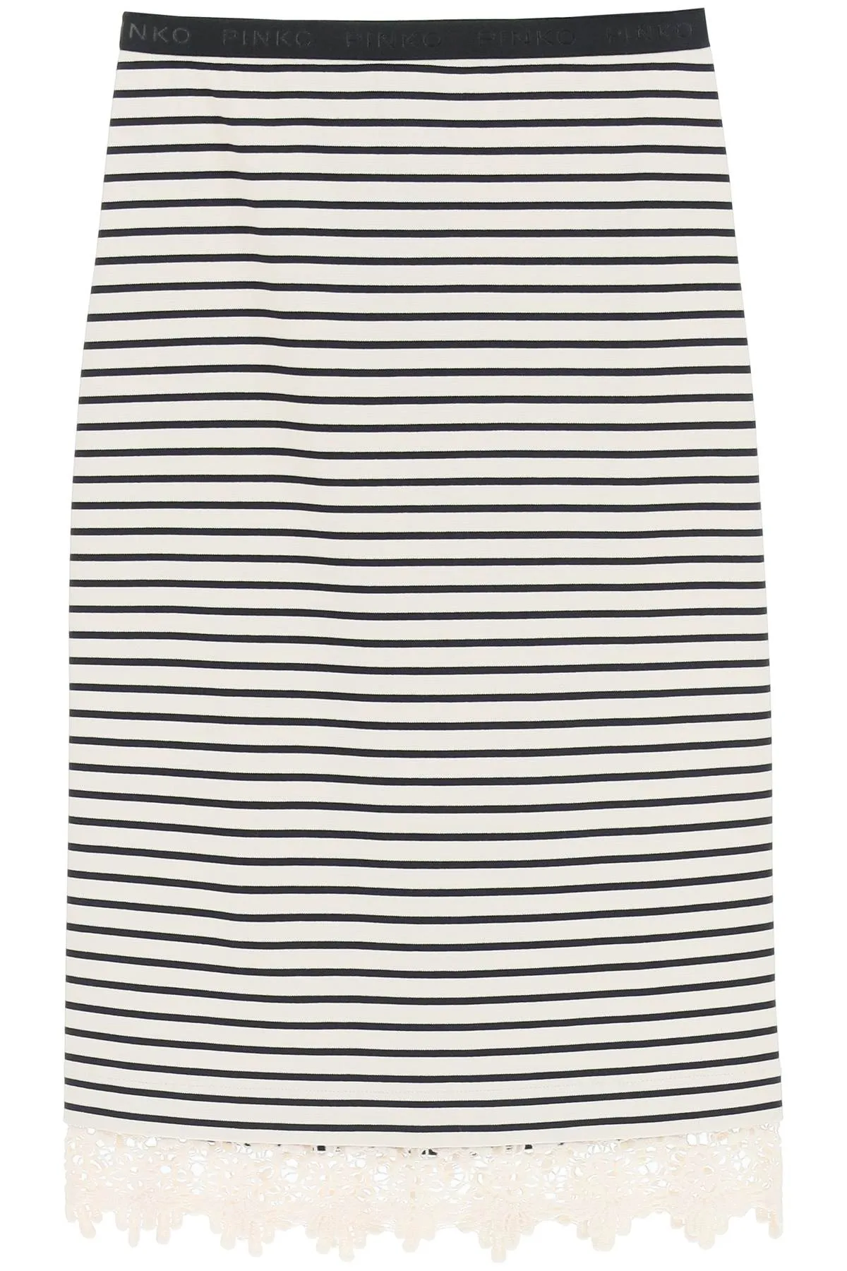 Pinko Horizontal Striped Pencil Skirt