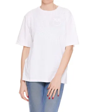 Pinko Logo Detailed Crewneck T-Shirt