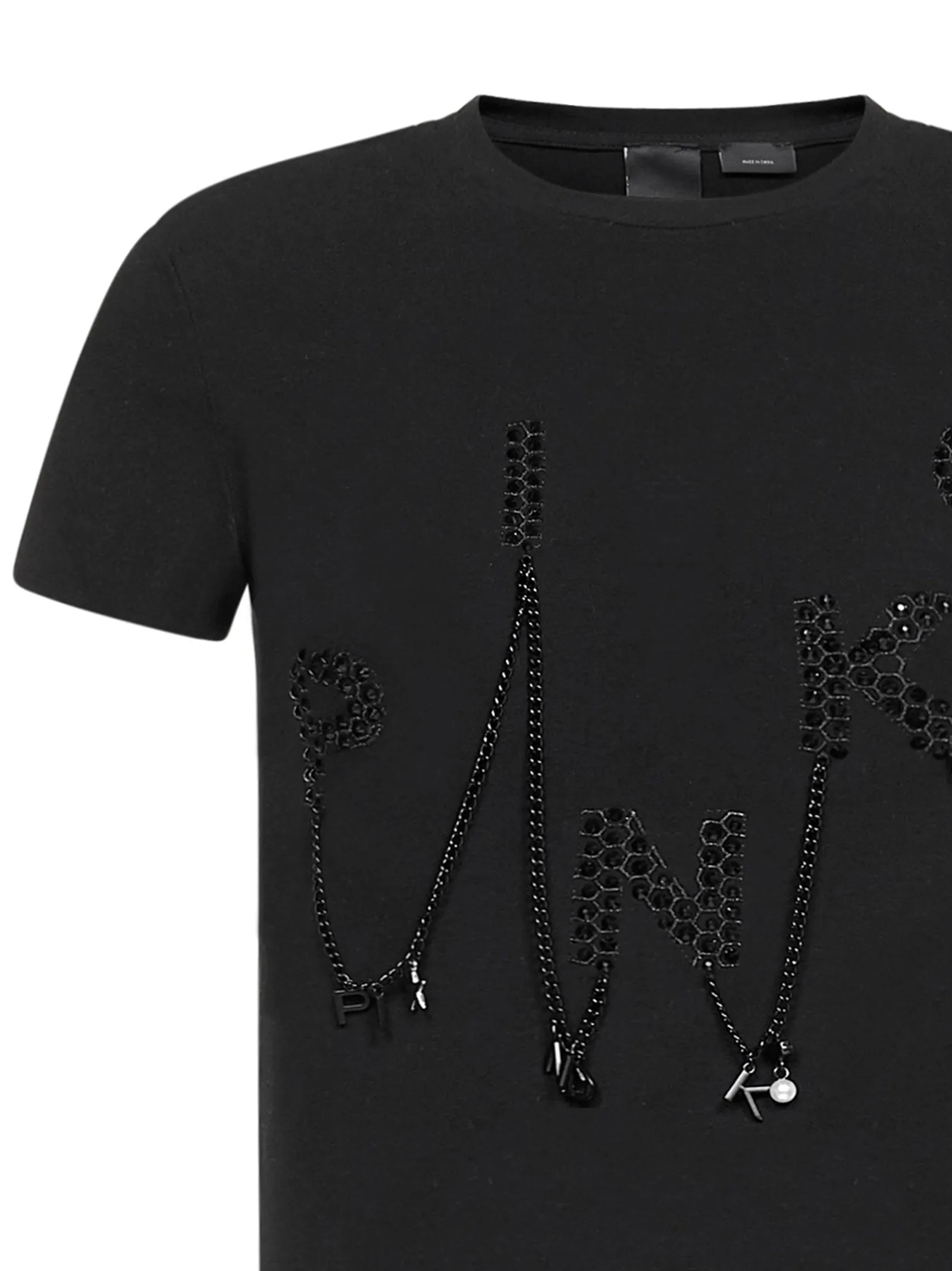 Pinko Logo Embellished Crewneck T-Shirt
