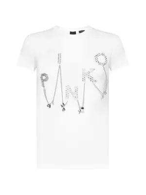 Pinko Logo Embellished Crewneck T-Shirt