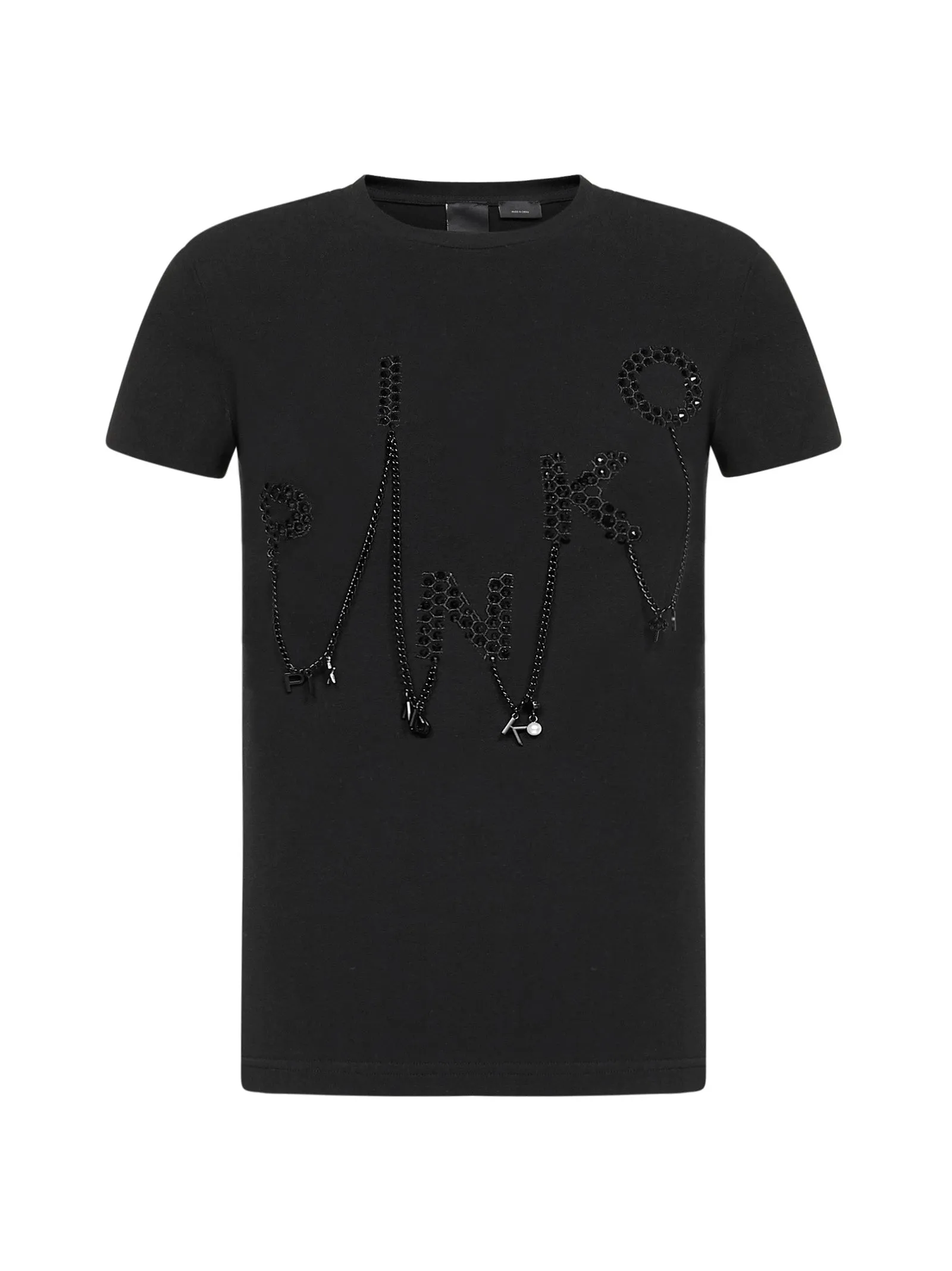 Pinko Logo Embellished Crewneck T-Shirt