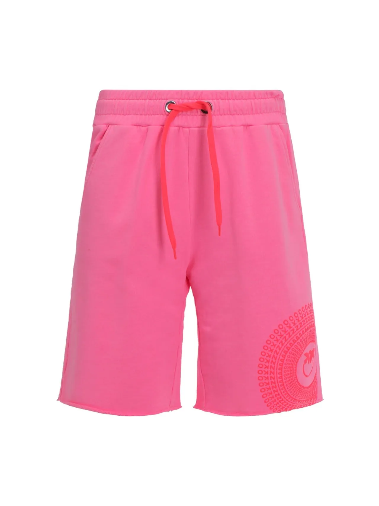 Pinko Logo Printed Drawstring Bermuda Shorts
