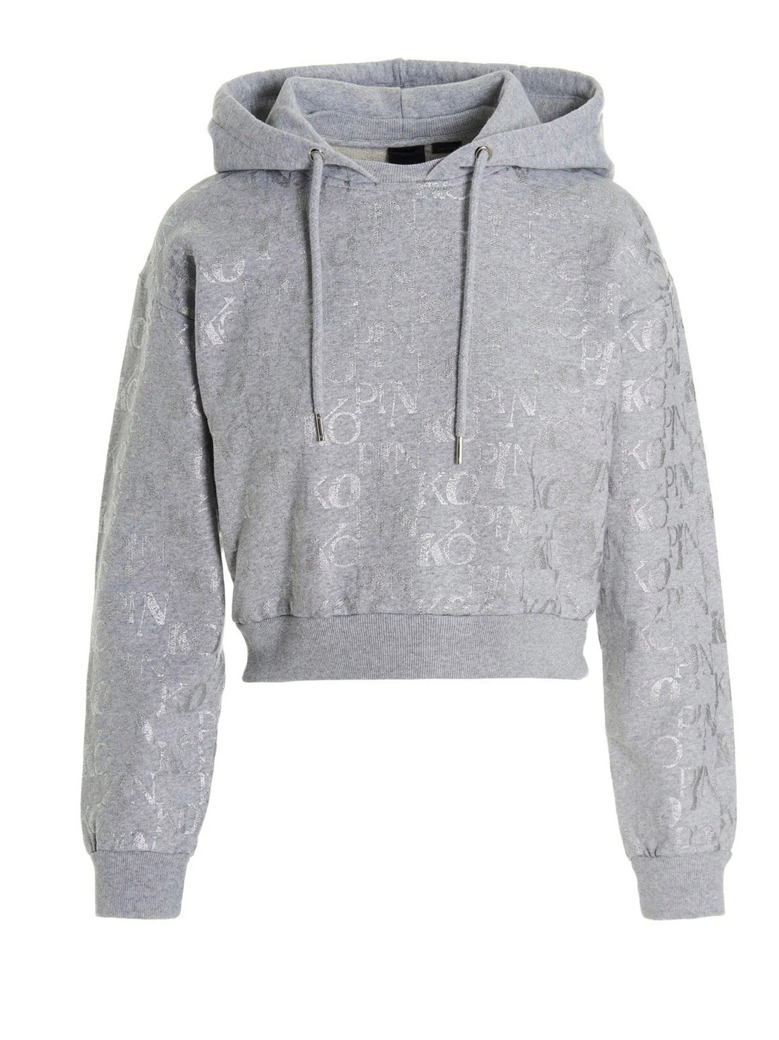 Pinko Mugglio Allover Logo Detailed Hoodie