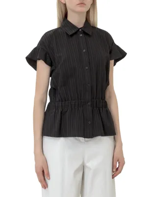 Pinko Ruffled Short-Sleeved Top