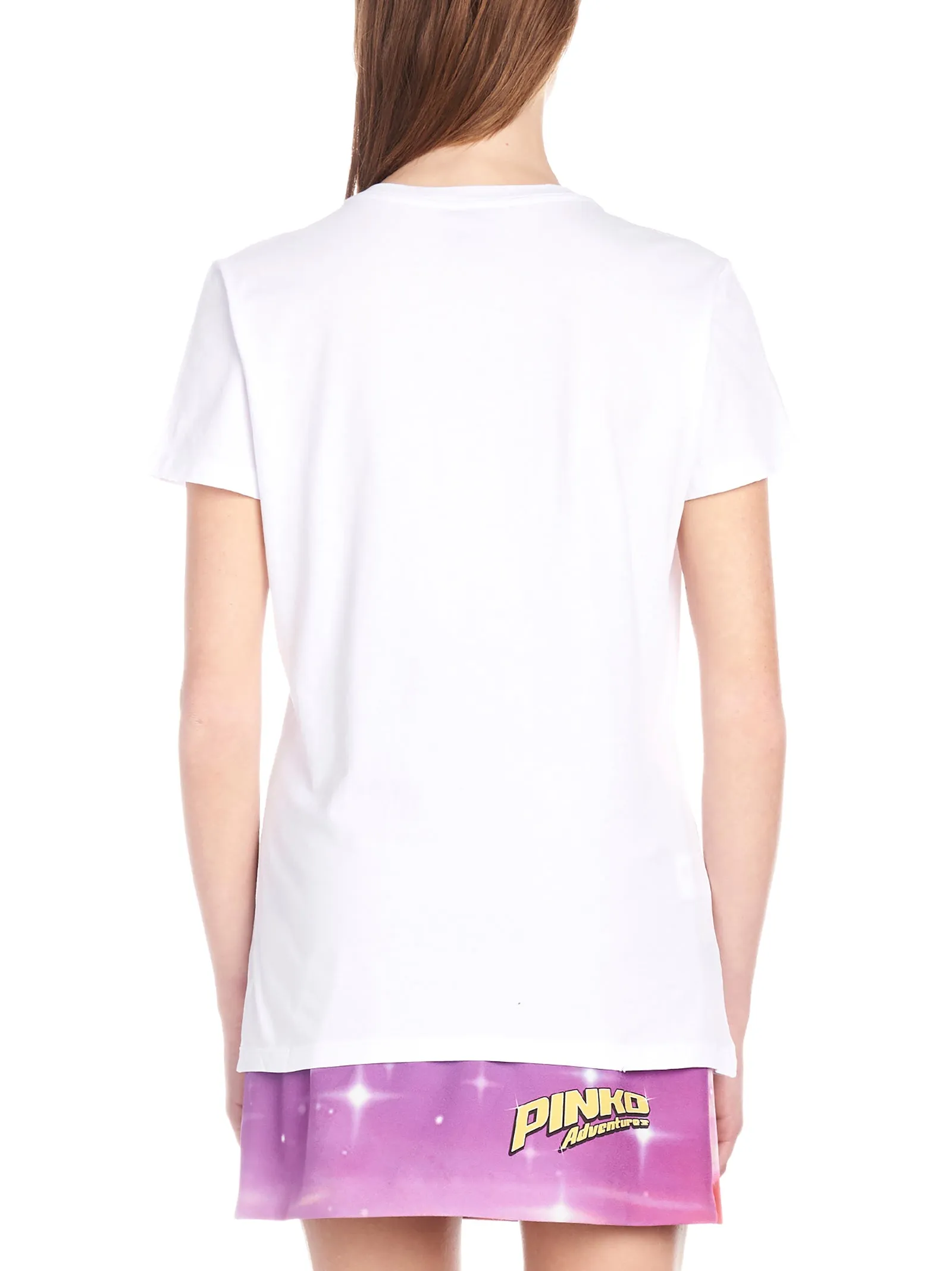 Pinko Space-Printed Crewneck T-Shirt