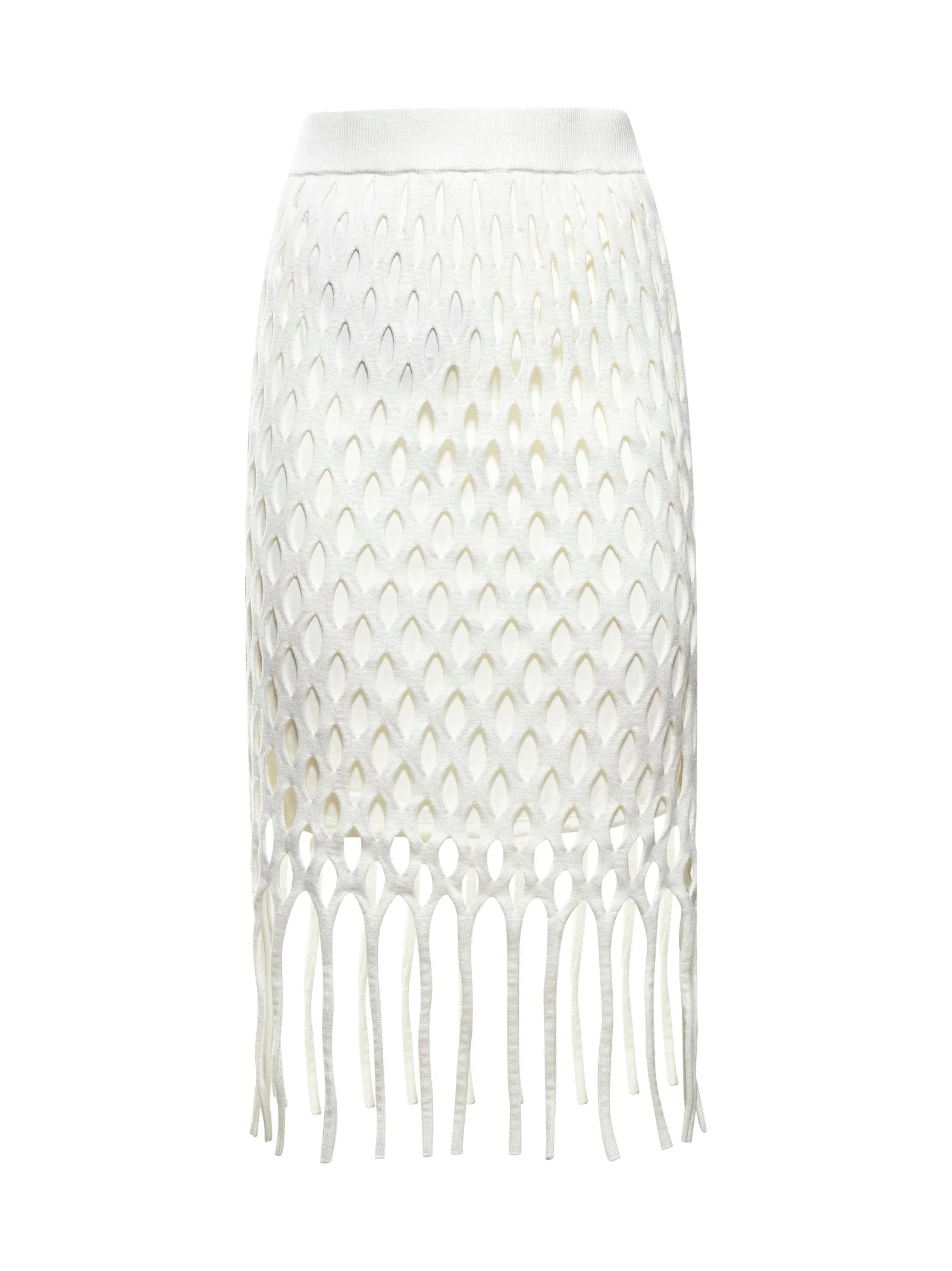Pinko Woven Fringed Edge Skirt