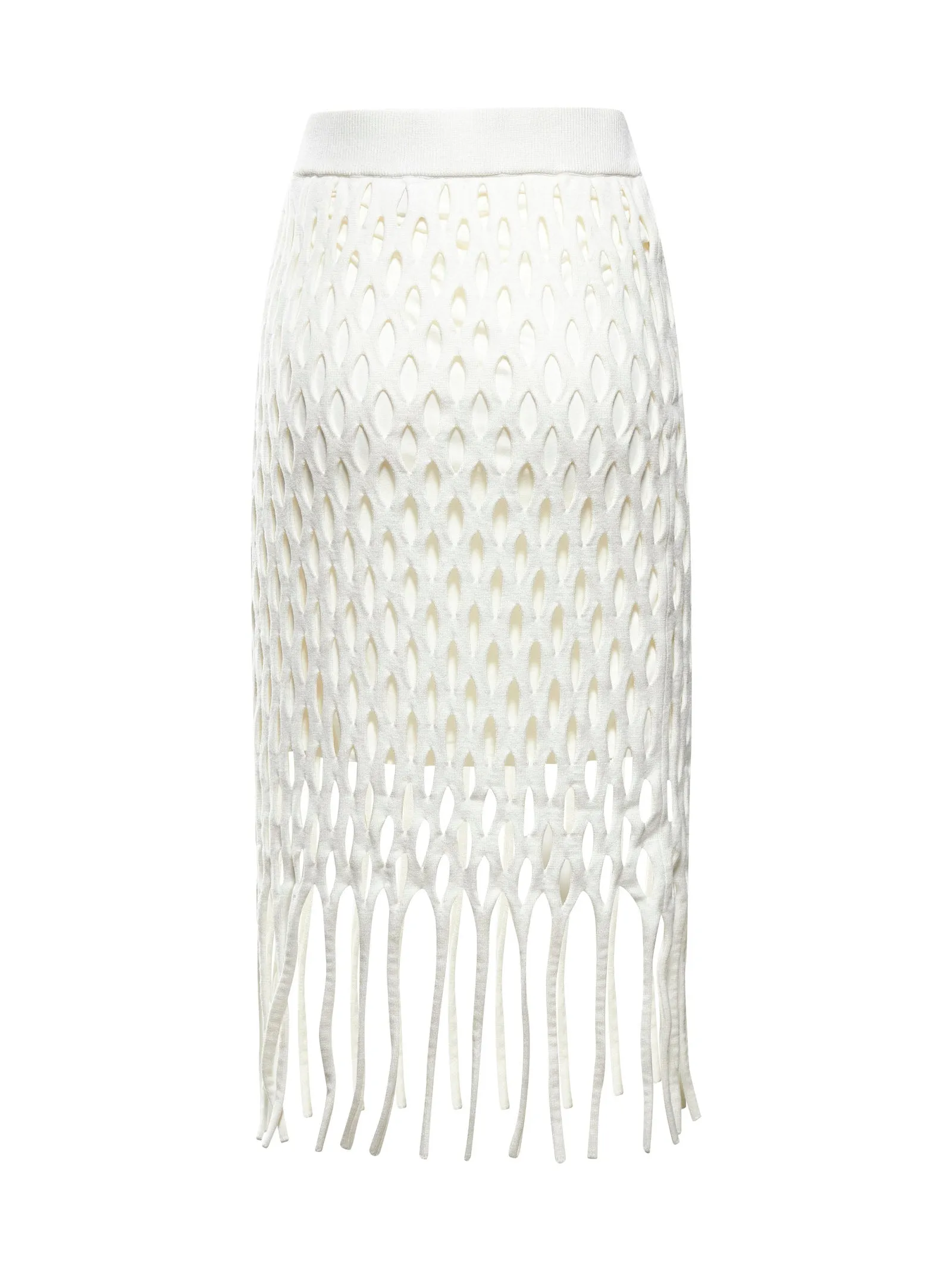 Pinko Woven Fringed Edge Skirt