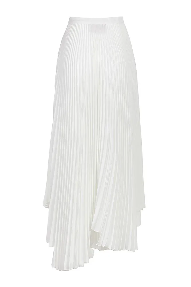 Plan C Asymmetric Pleated Skirt