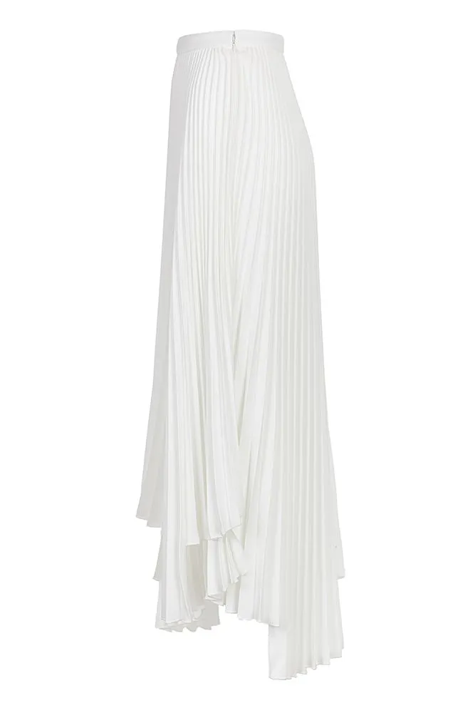 Plan C Asymmetric Pleated Skirt