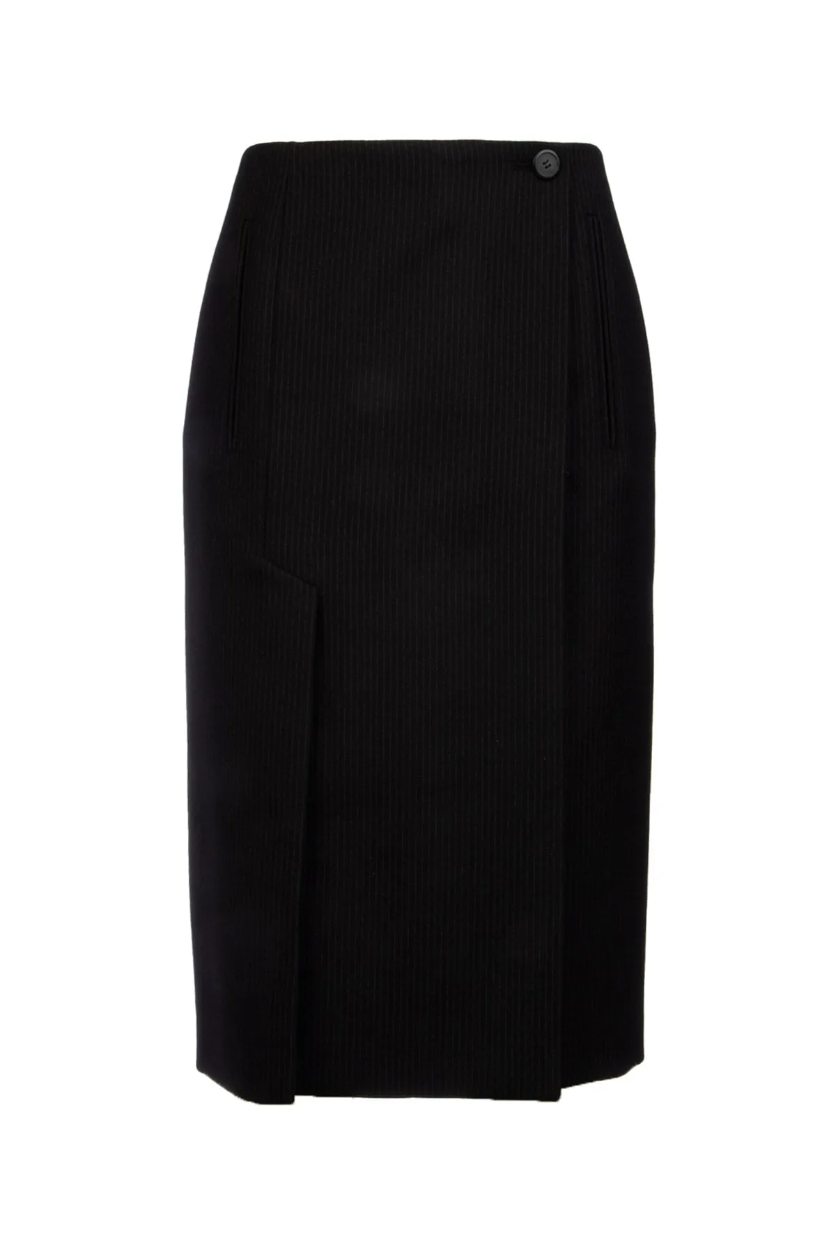 Prada Pinstripe Midi Skirt