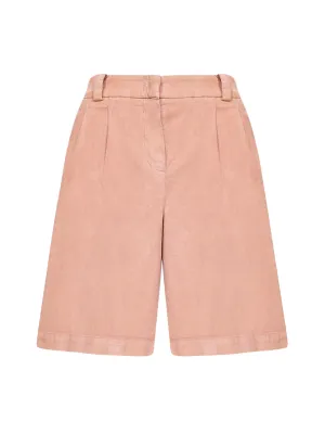 Pt01 Pleat-Detailed Corduroy Shorts