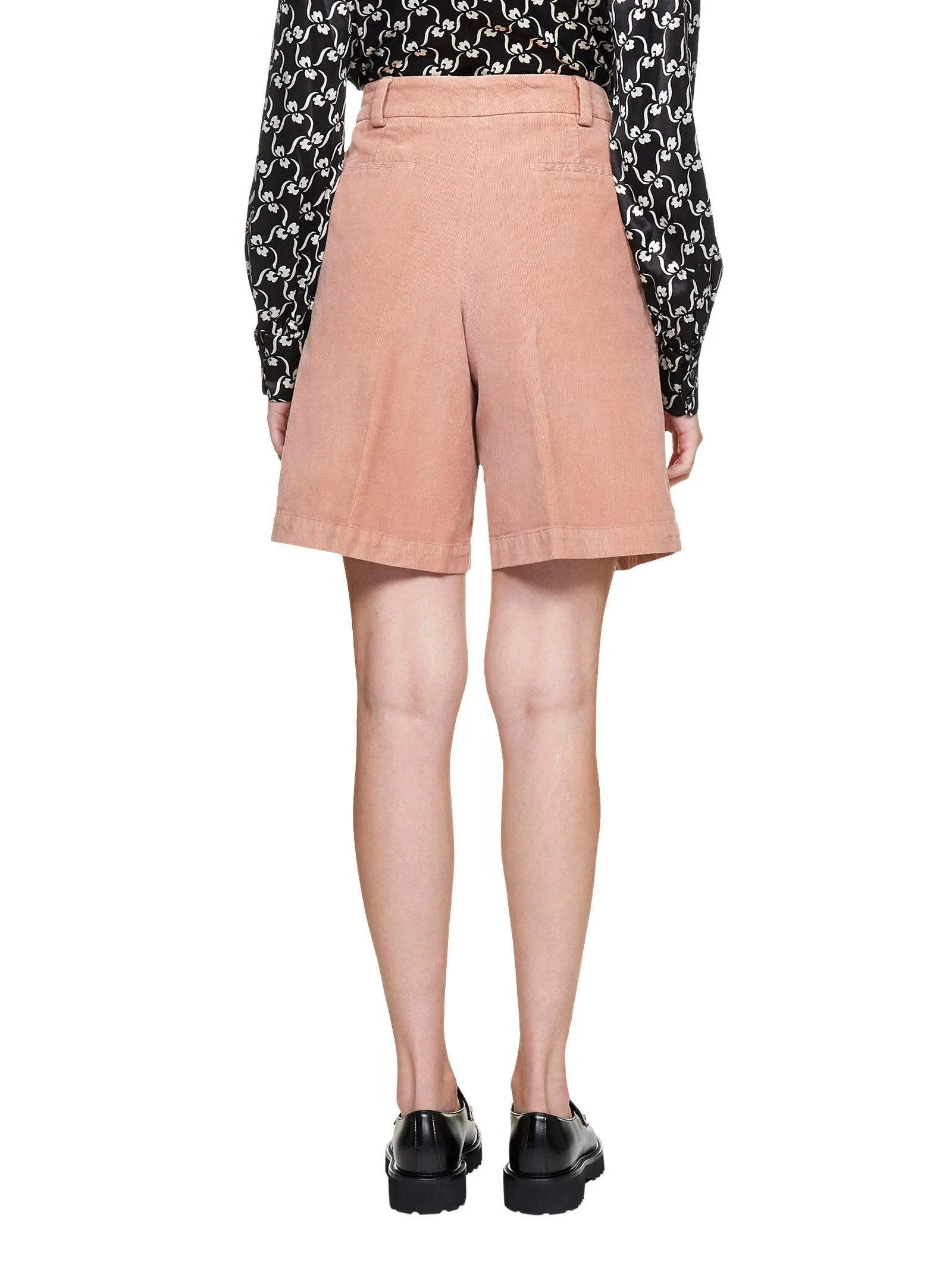 Pt01 Pleat-Detailed Corduroy Shorts