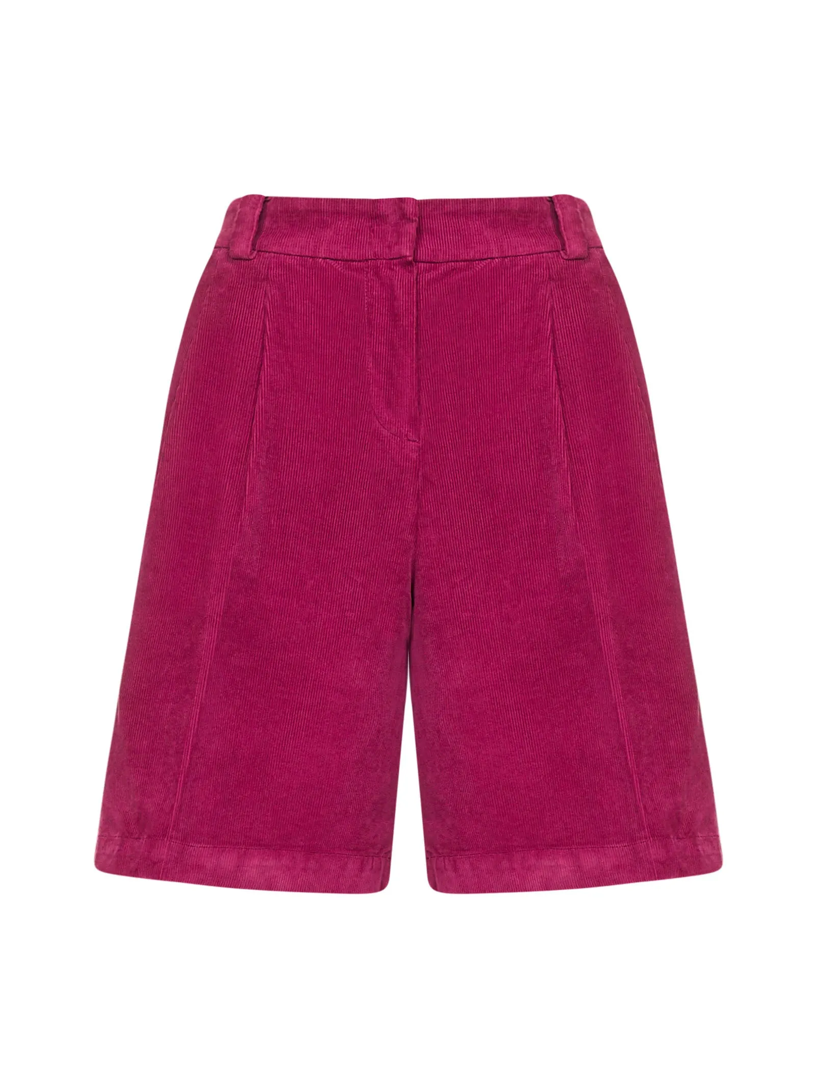 Pt01 Pleat-Detailed Corduroy Shorts