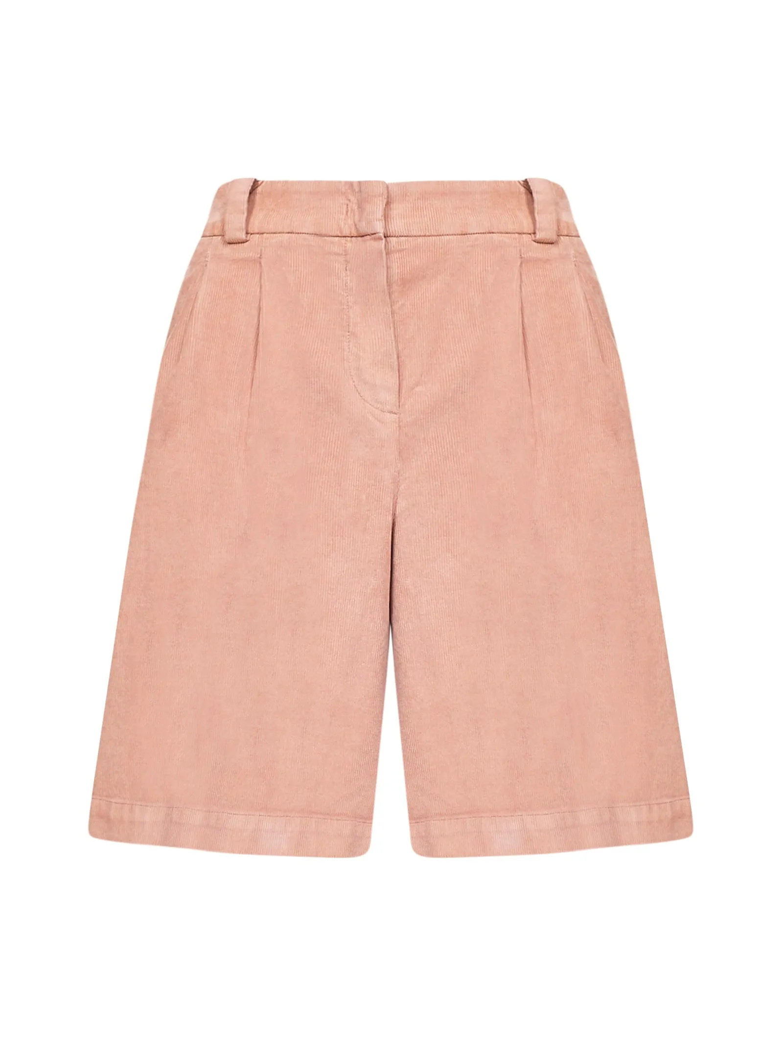 Pt01 Pleat-Detailed Corduroy Shorts