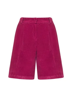 Pt01 Pleat-Detailed Corduroy Shorts