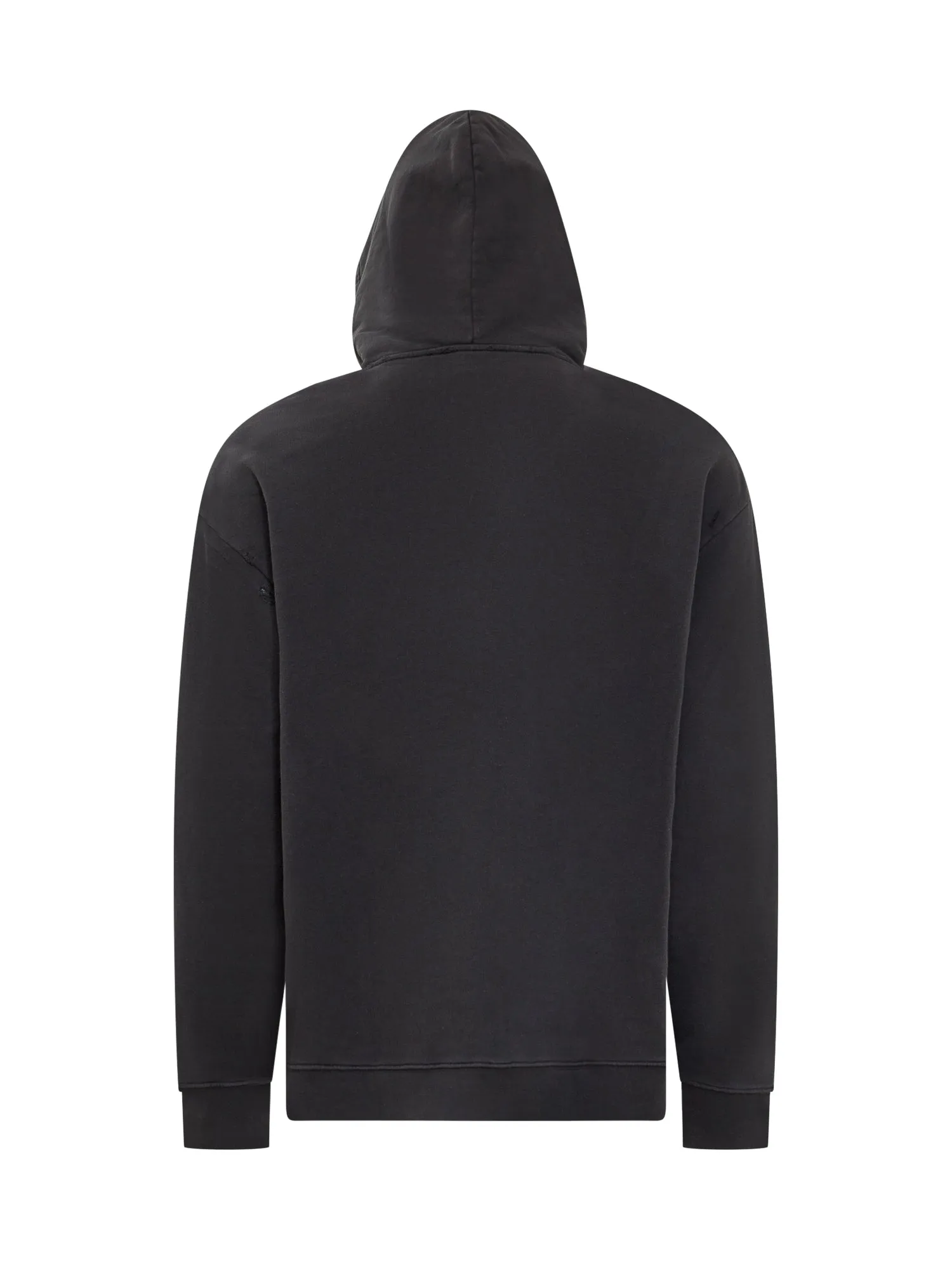 Raf Simons Logo Printed Distressed Hoodie