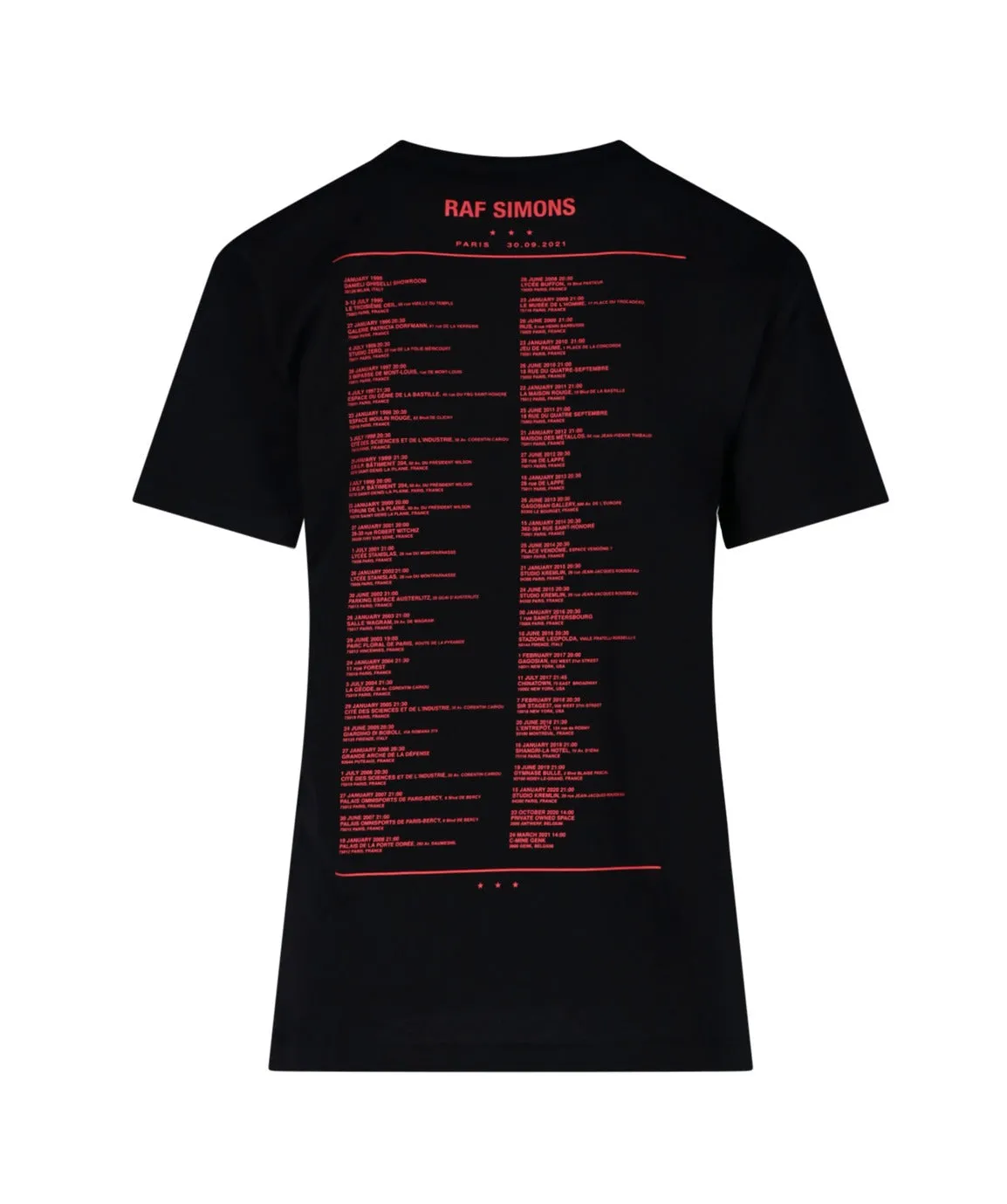 Raf Simons Slogan Print Crewneck T-Shirt