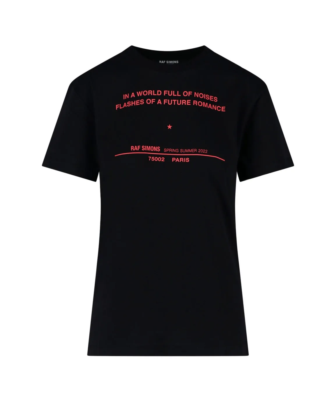 Raf Simons Slogan Print Crewneck T-Shirt