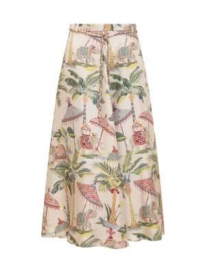 REDValentino Allover Elephant Printed Skirt