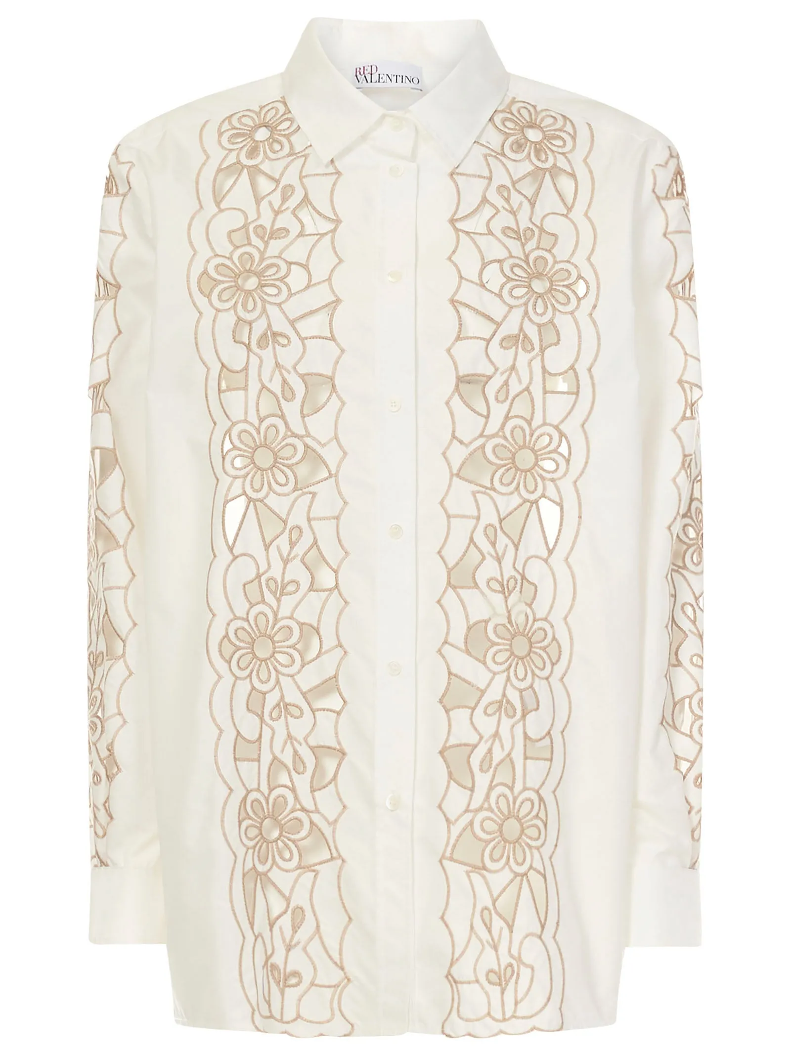 REDValentino Cut-Out Long-Sleeved Shirt