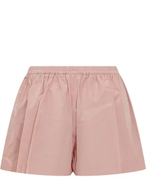 REDValentino Elastic Waist Taffeta Shorts