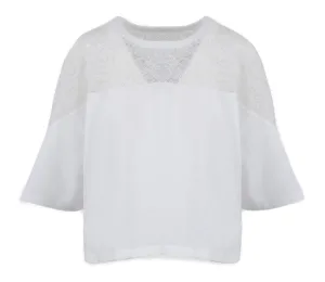 REDValentino Lace Detailed Crewneck T-Shirt