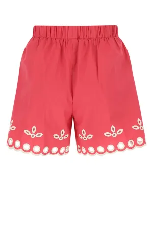 REDValentino Lace Perforated Shorts