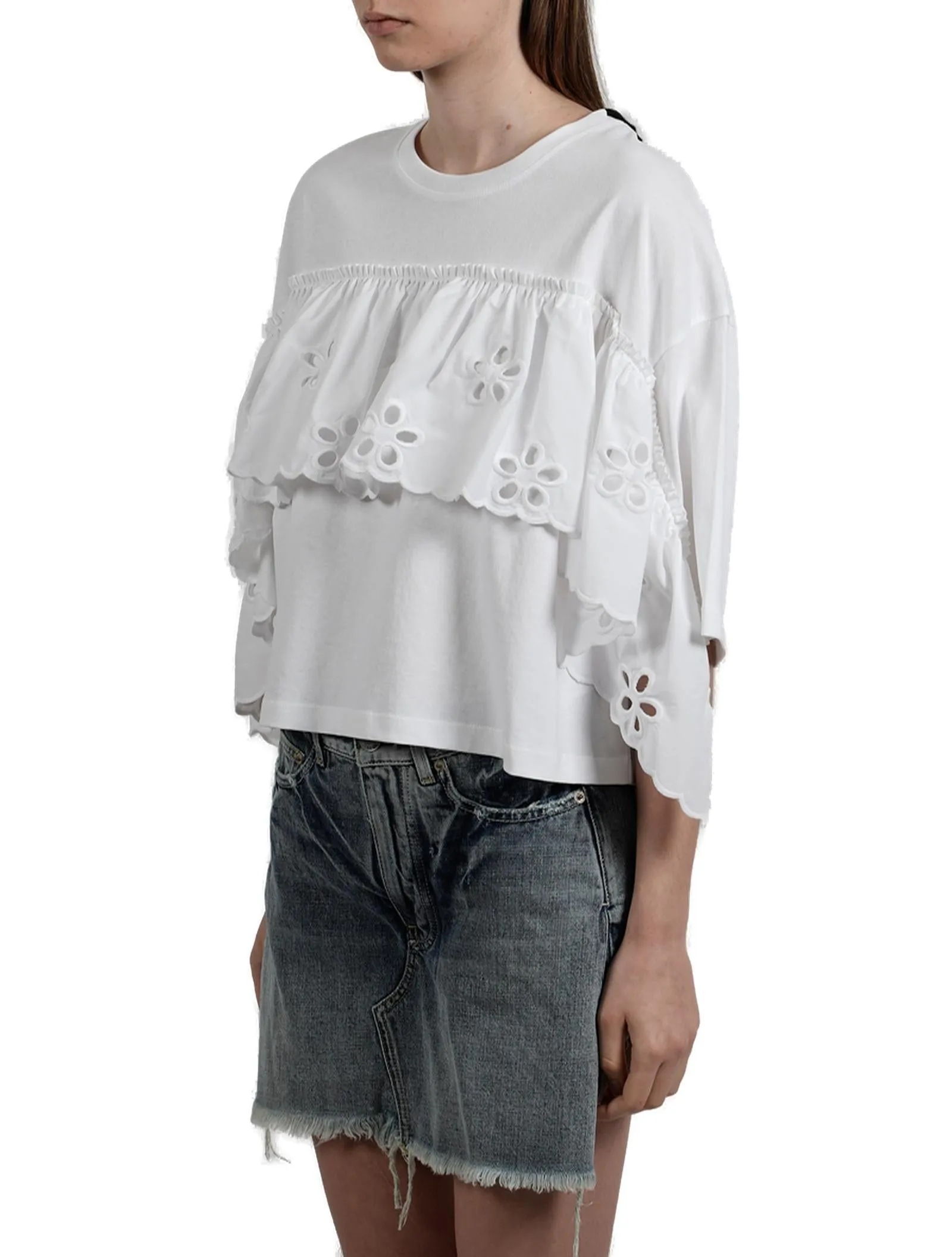 REDValentino Layered Flower Detail Top