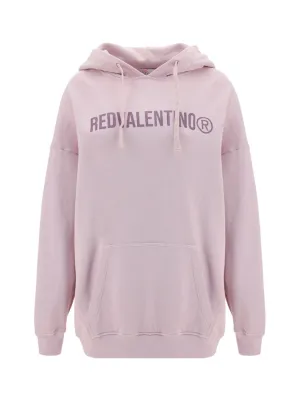 REDValentino Logo Printed Drawstring Hoodie