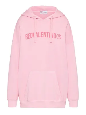 REDValentino Logo Printed Drawstring Hoodie