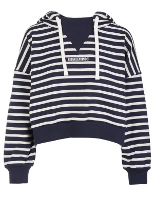 REDValentino Striped Logo Printed Hoodie