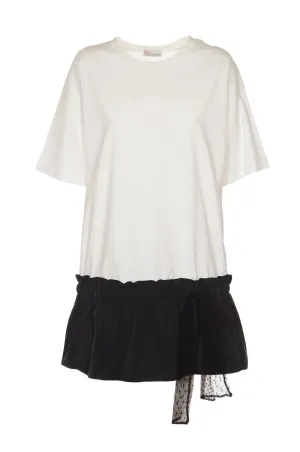 REDValentino Tulle Detailed T-Shirt Dress