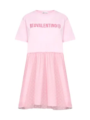 REDValentino Tulle Detailed T-Shirt Dress