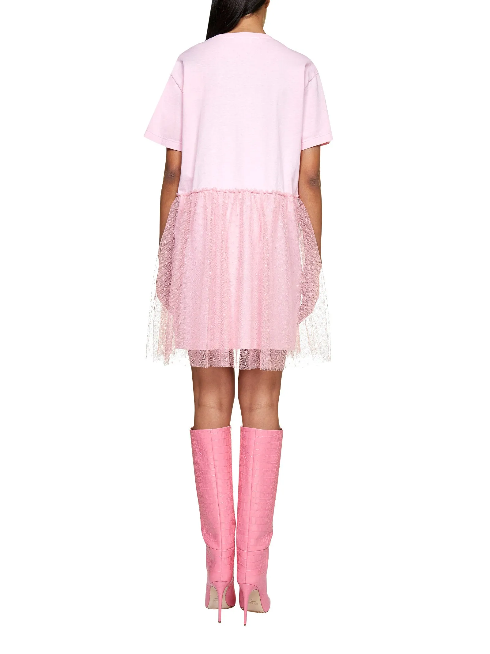 REDValentino Tulle Detailed T-Shirt Dress