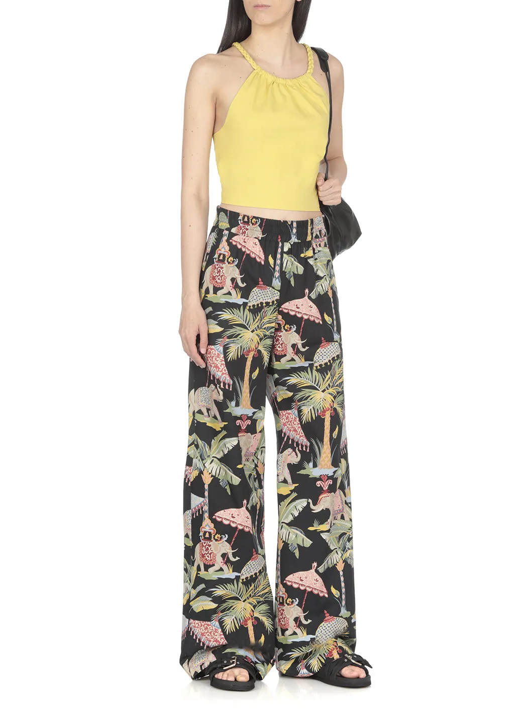 REDValentino Woven Detailed Halterneck Top