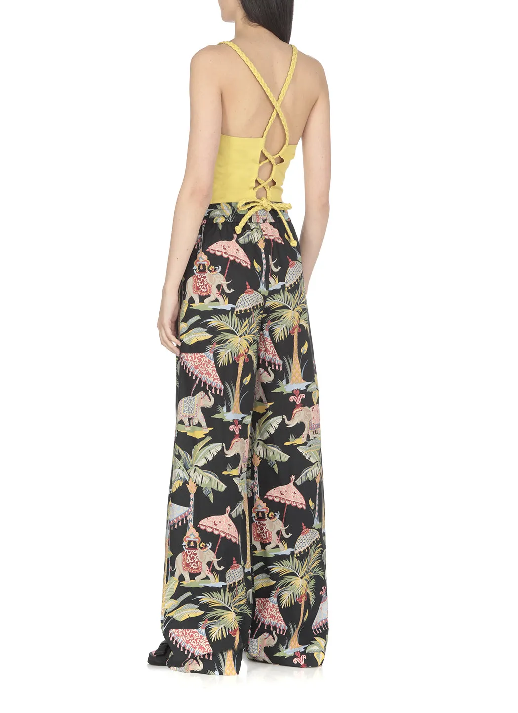 REDValentino Woven Detailed Halterneck Top