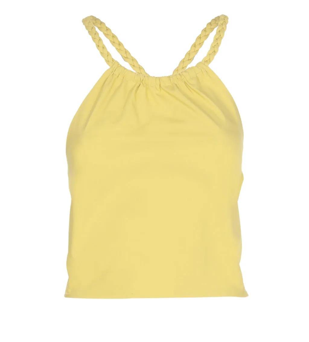 REDValentino Woven Detailed Halterneck Top