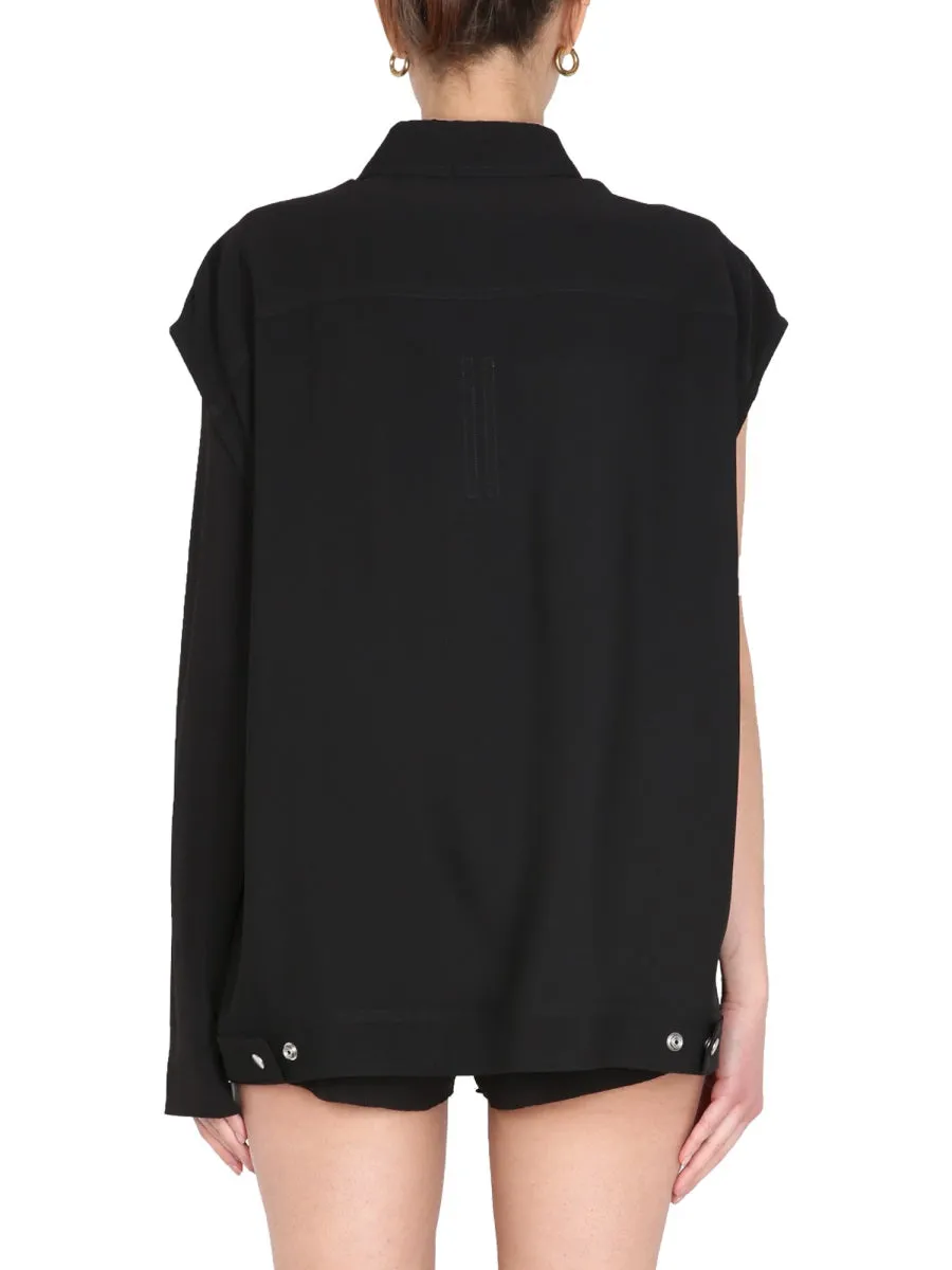 Rick Owens Jumbo Buttoned Sleeveless Shirt