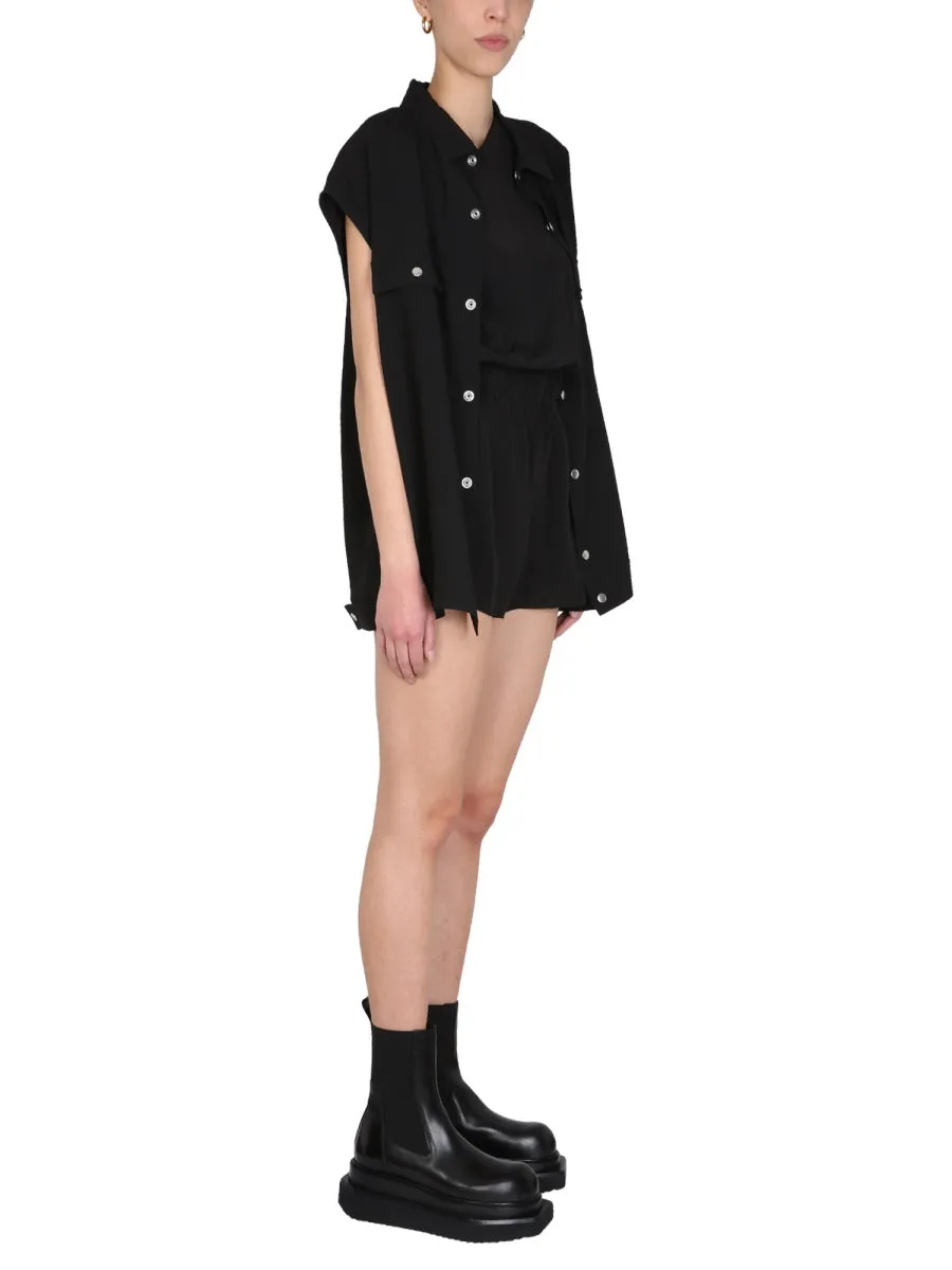 Rick Owens Jumbo Buttoned Sleeveless Shirt