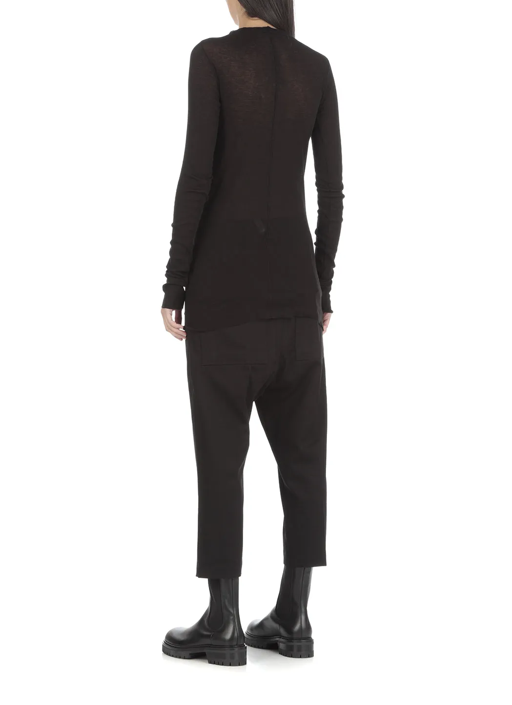 Rick Owens Semi-Sheer Crewneck Top