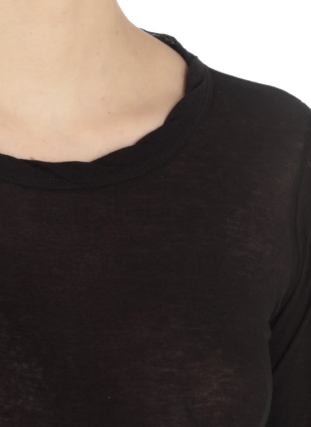 Rick Owens Semi-Sheer Crewneck Top