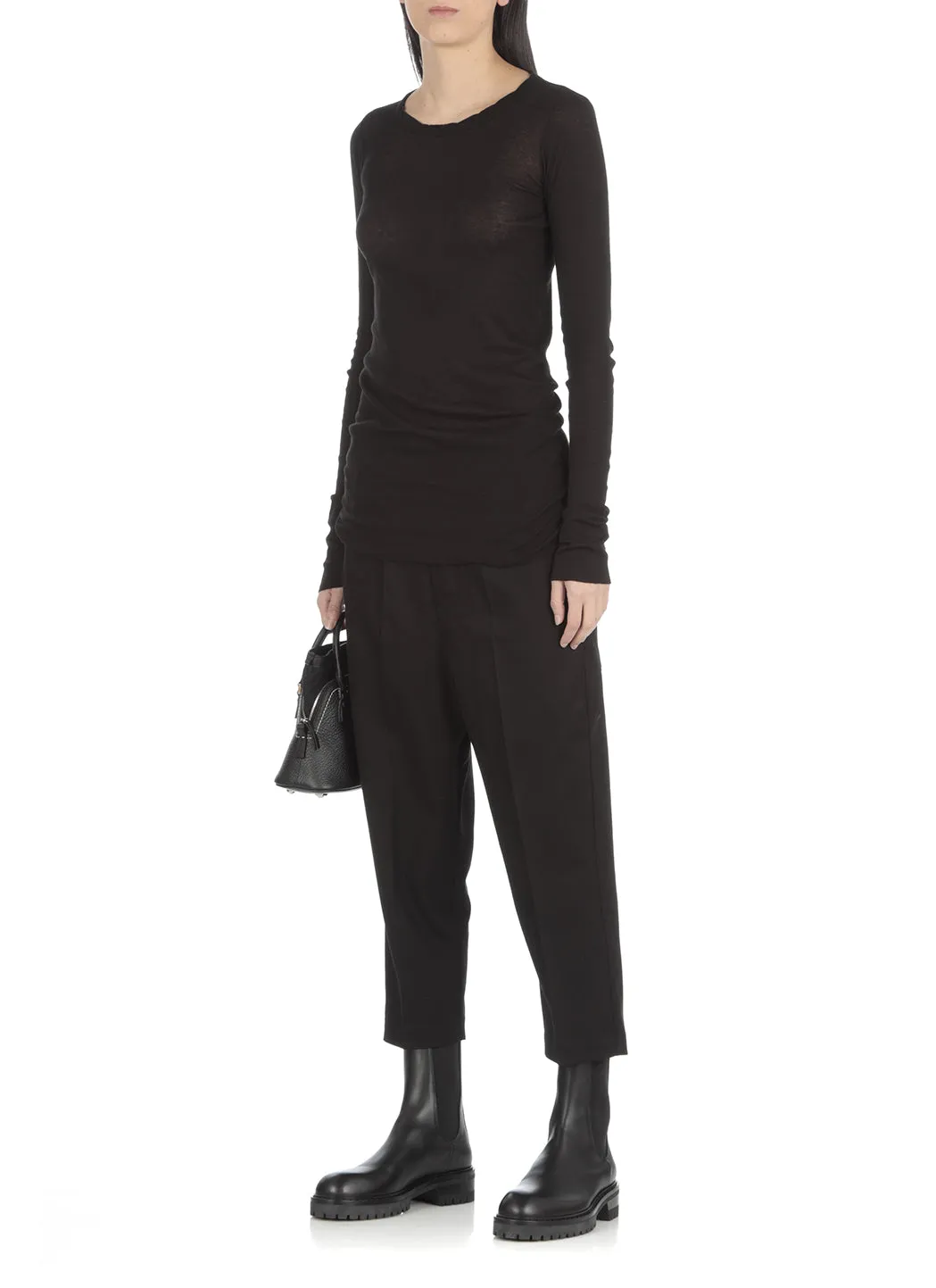 Rick Owens Semi-Sheer Crewneck Top