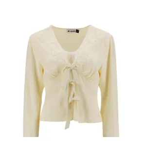 Rixo Drawstring Cropped Top